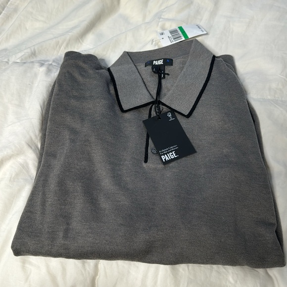 PAIGE Men's Dobson Long Sleeve Sweater Polo Size L - Picture 3 of 6